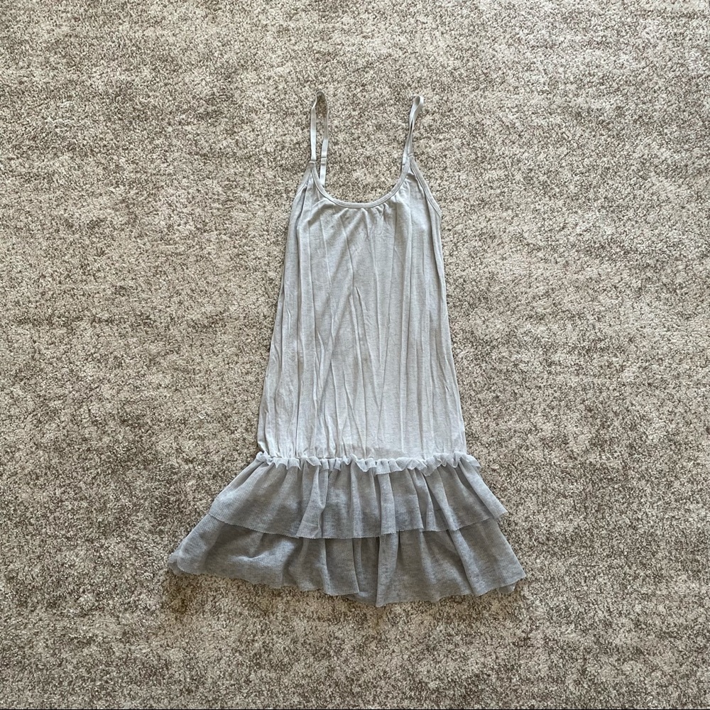 Grey Ruffle Dress